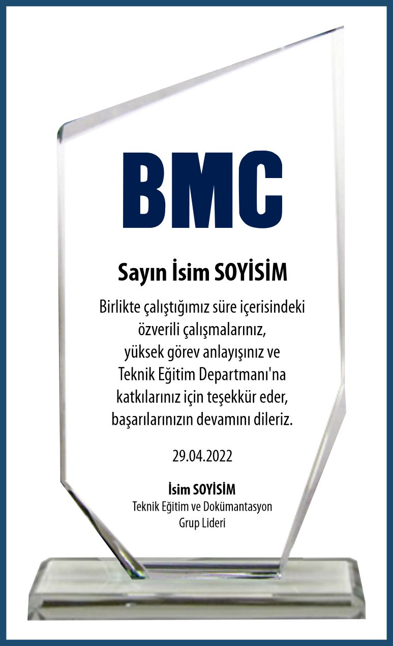 BMC plaket 5158