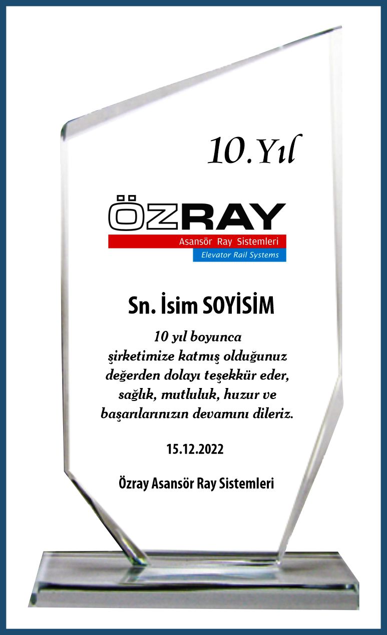 izmir kıdem yılı hizmet yılı çalışma yılı plaketi 004