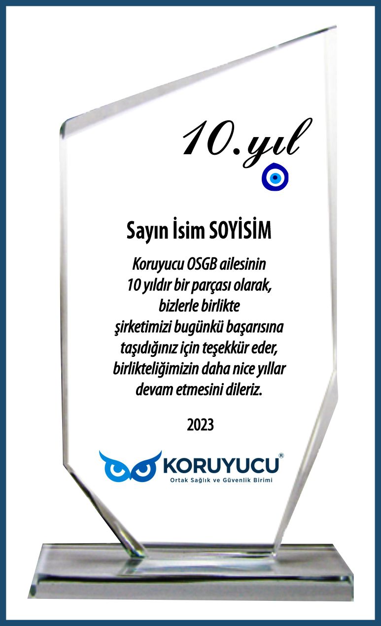 izmir kıdem yılı hizmet yılı çalışma yılı plaketi 007