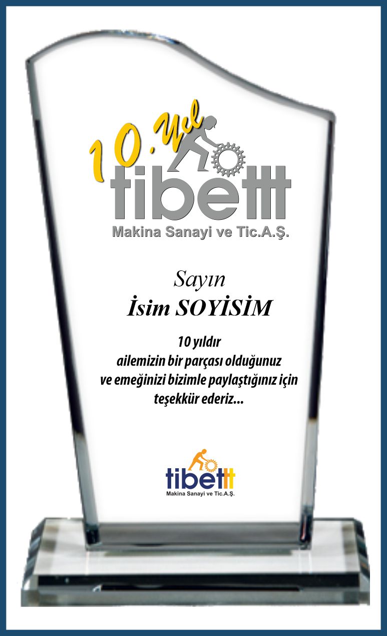 izmir kıdem yılı hizmet yılı çalışma yılı plaketi 012