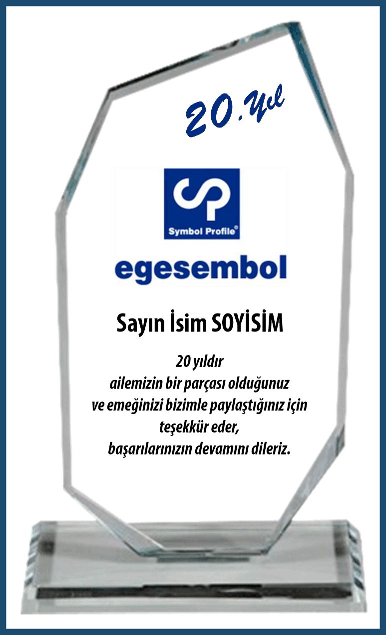 izmir kıdem yılı hizmet yılı çalışma yılı plaketi 013