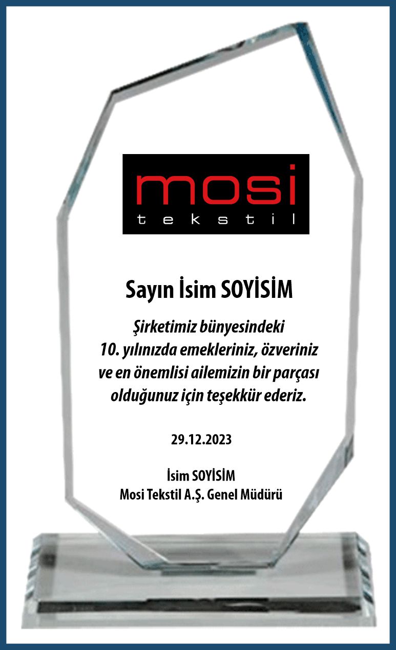 izmir kıdem yılı hizmet yılı çalışma yılı plaketi 016