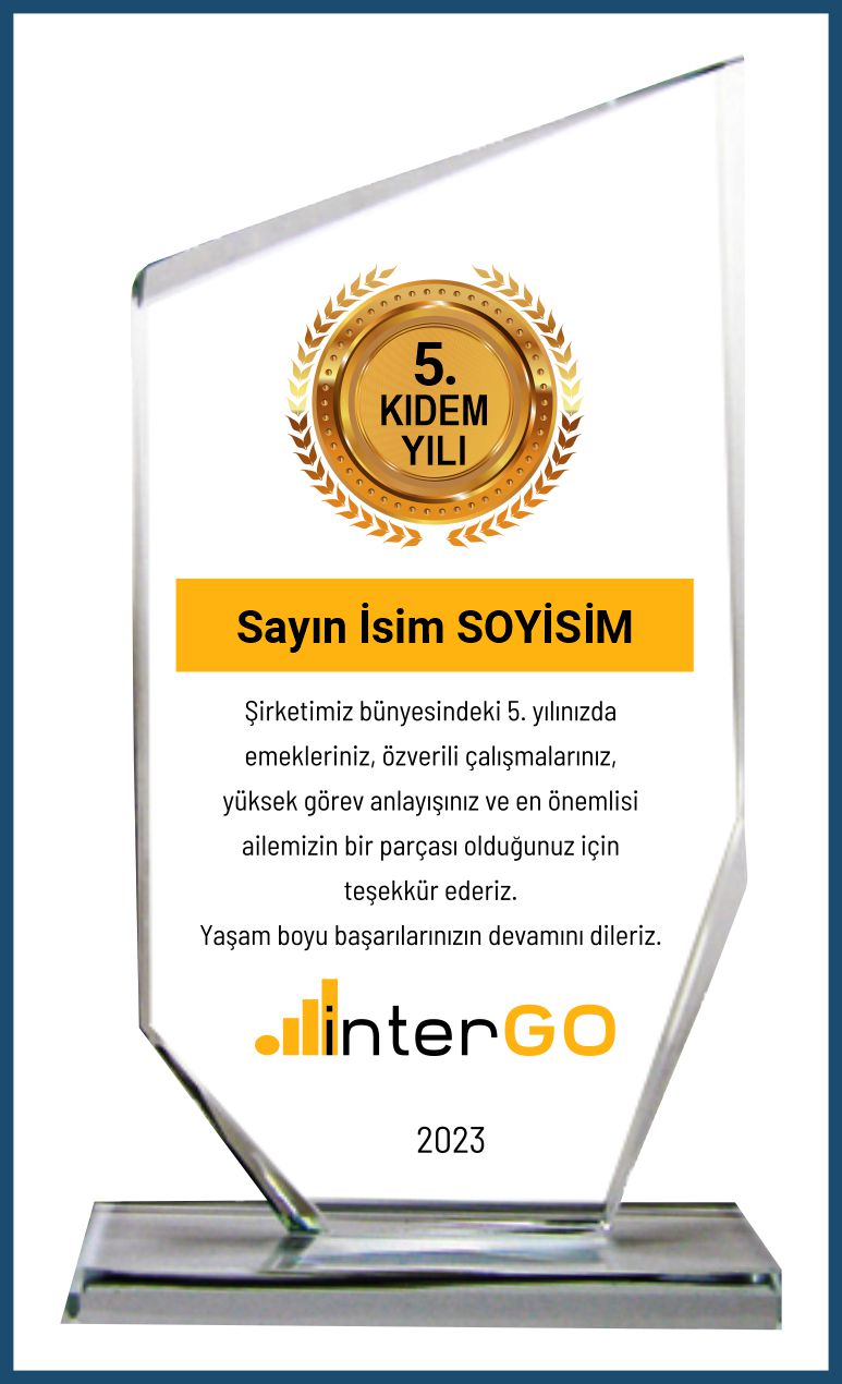 izmir kıdem yılı hizmet yılı çalışma yılı plaketi 022